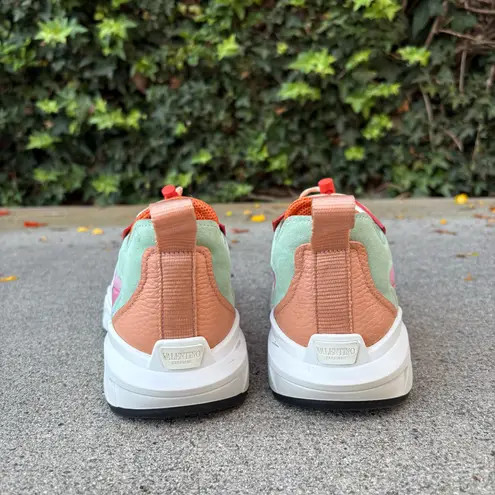 Valentino Garavani Valentino Shegoes Vlogo lace-up pastel mint low top sneakers size 37.5 US 7.5