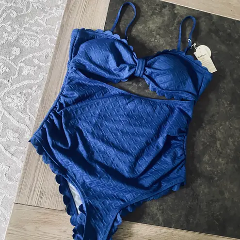 EastElegant Maternity One Piece Swimwear Back Cutout Pregnancy Bikini Scalloped