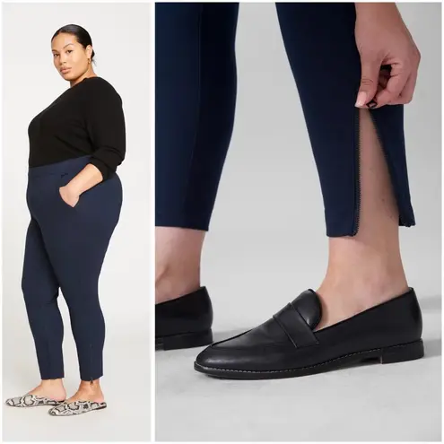 Universal Standard Moro Pocket Signature Ponte Pants in Navy Blue Size M (18-20)