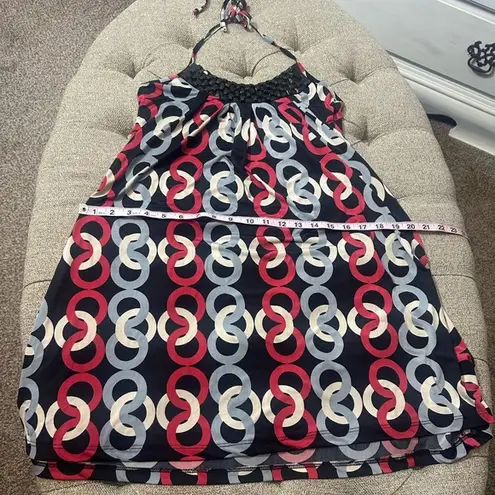 Body Central Y2K Geometric Halter Dress