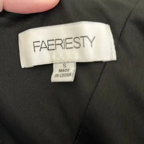 Faeriesty Elegant Off Shoulder Short Sleeve Satin Dress Black