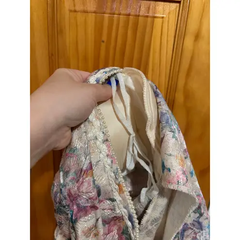 Vintage Pantagis Evening Floral Brocade Jacket Cottagecore ILGWU USA Size M