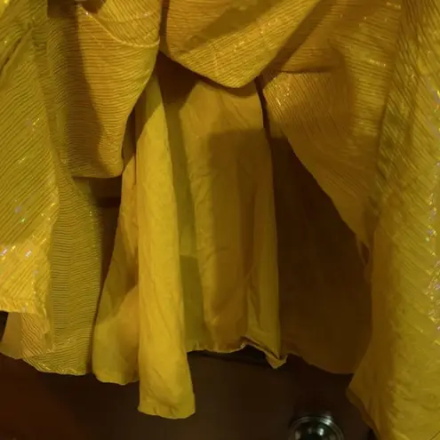 Cleobella gold pinstriped lame sundress