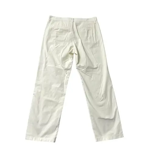 J. Crew Slouchy Boyfriend Chino Pant Preppy Classic Nautical Ivory White size 28
