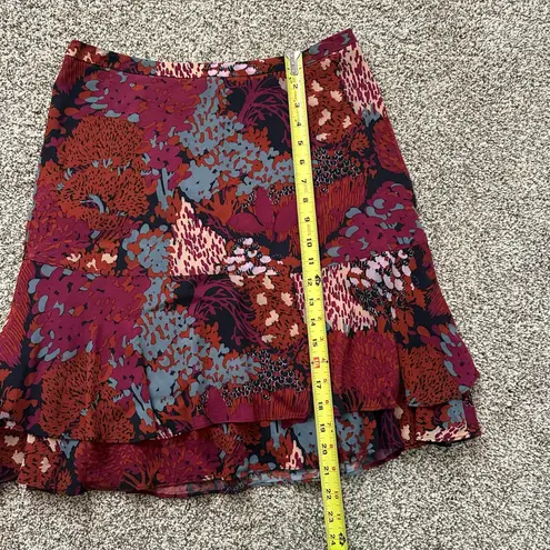 Boden USA Boden orange, purple & blue pattern a-line skirt size 6