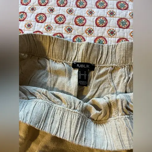 Publik  Beige Tan Linen Blend Shorts size 3XL
