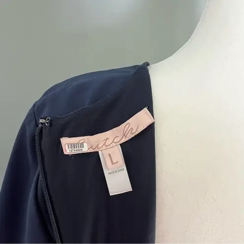 Hutch Pastel Colorblock Faux Wrap Midi Dress Blue Size Large