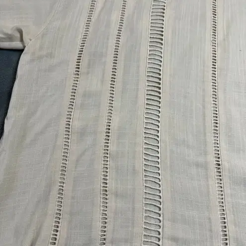 Women's Crewneck Oversized Drop Shoulder Top Size Medium Lagenlook Bohemian Tan