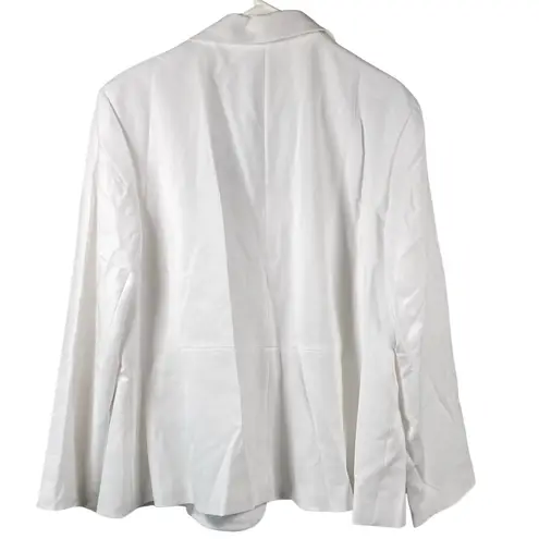 Black Label by Evan Picone Women Blazer Size 20W Plus Size White Lined NWT