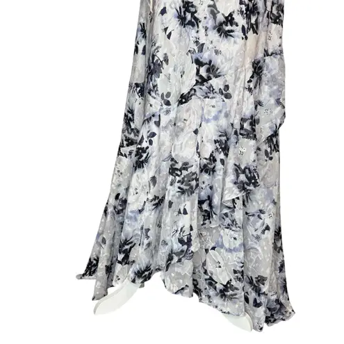 Alex Evenings Alex Evenings Midi Maxi Asymmetrical Dress Wedding Party Floral Shawl 24W 3X - Image 5