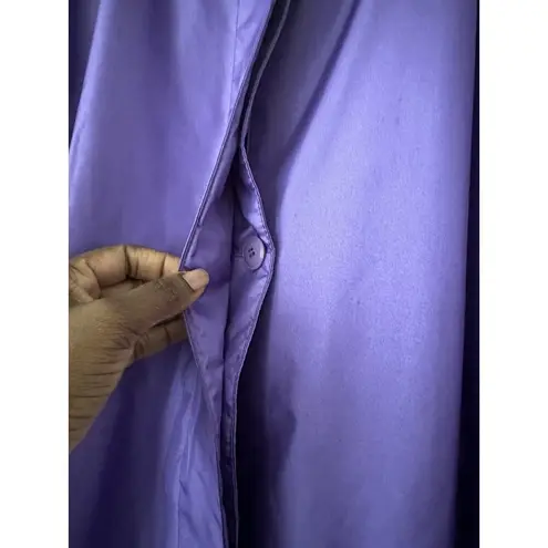 VTG J Gallery Purple Trench Coat Womens Size 5/6 English Country side Old Money