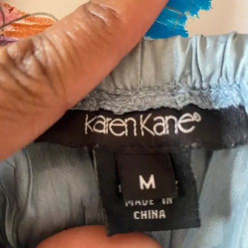 Karen Kane 100% Silk Blue Ombré Maxi Skirt | Girly Trendy Preppy Size Medium