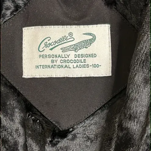 Vintage Crocodile Black Zip