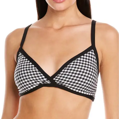 ANDIE  Swim The Cove Top V Neck‎ Gingham Black Size Large - Image 1