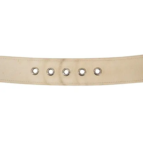 Prada Vintage  Cream White Leather Belt