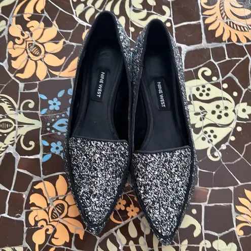 Nine West  GLITTER FLAT SHOES Sz: 7