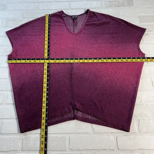 Clara Sun Woo Top Womens XL Purple Dolman Sleeve V