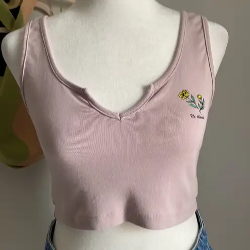 urban nation ⬇️ 2 Marked Listings for $25 - “no thanks” Graphic Crop Tank Top