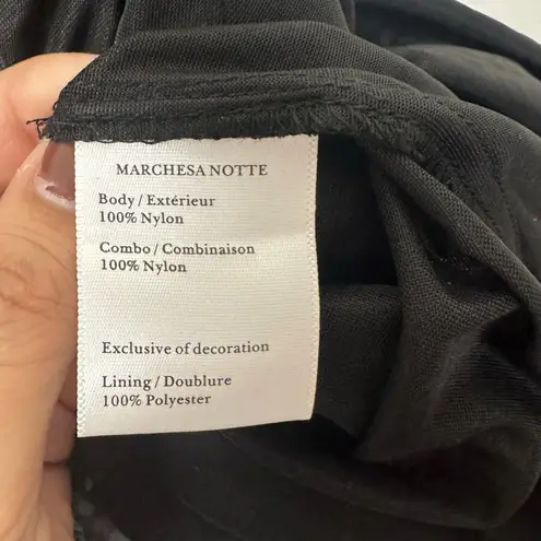 Marchesa Notte Glitter Gown in Black Size 14