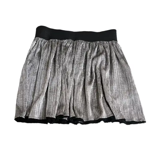Zadig & Voltaire Pleated Mini Skirt Jaffar Silver Size Medium 38