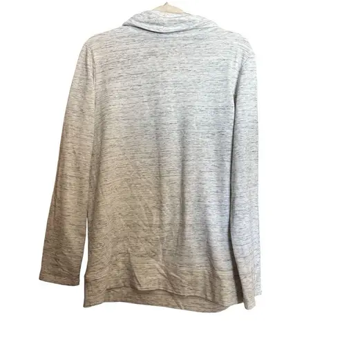 Cuddl Duds Sweatshirt Womens Medium Gray Comfortwear Cowl Neck Pullover Blouse - Image 5