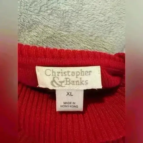 Christopher & Banks Women’s Red Christopher & Bank Sweater