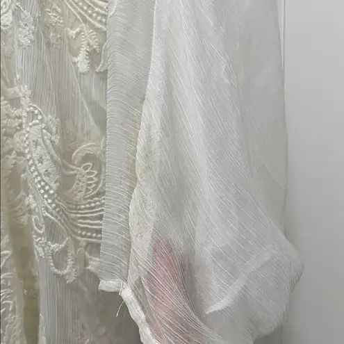 Anthropologie Beyond Vintage Paisley Embroidered Shawl Cover Up