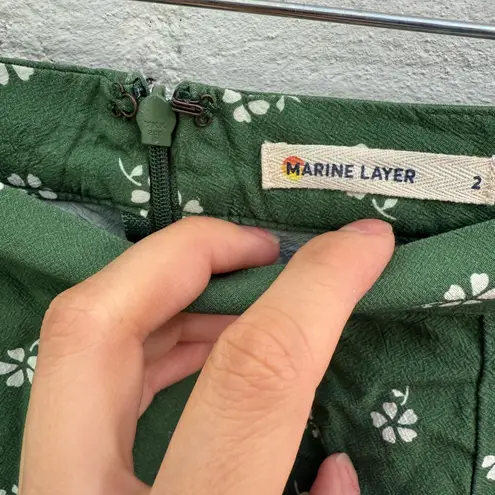 Marine layer Bonnie Mini Skirt in Green Modern Ditsy size 2