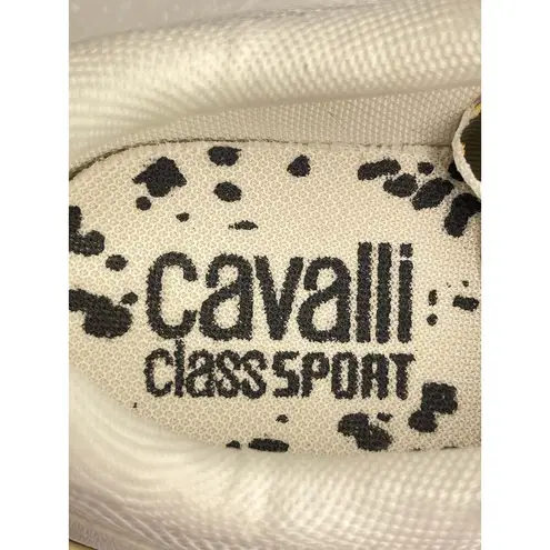 Cavalli class womens Chunky sneakers size 39 white/gold/leopard New White