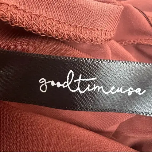 Goodtime USA Womens Long Sleeve Crew Neck Back Zip Asymmetrical Maxi Dress Purple