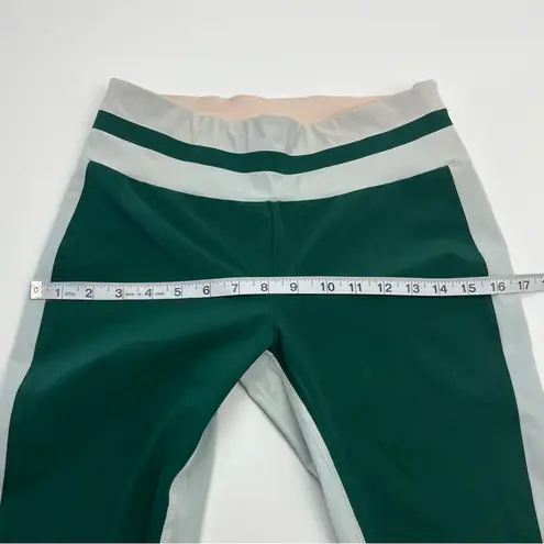 Vaara × Barry's Rain Forest Green White Flo Tuxedo Legging 7/8 Women Size Small