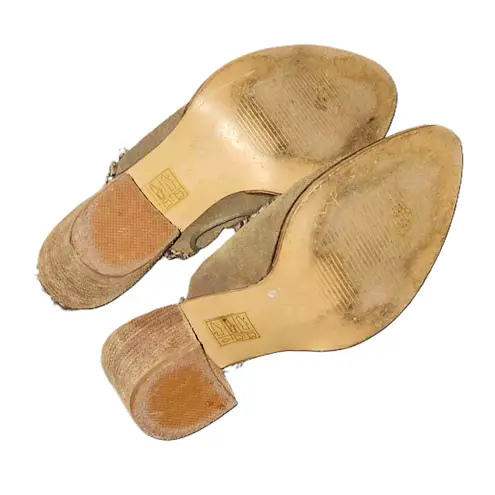 Pilcro Anthropologie And The Letterpress Tan Lace Up Chunky Heel Suede Boots 6