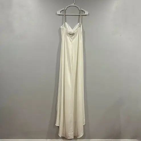 Mac Duggal 55706 Embellished Strap Gown White 6