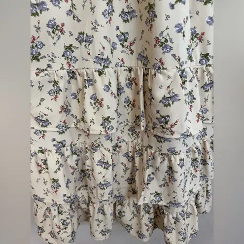 Storia Vici  Cream Floral Ruffle Maxi Sundress size Medium