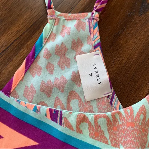 Everly  Patterned Racerback Summer Tank Small S