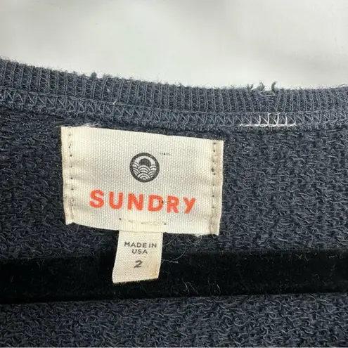 Sundry | Shine Golden Sequin Sweatshirt Size 2