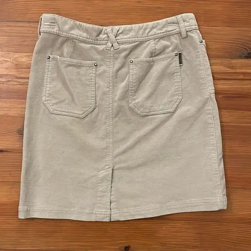 Merrell Tan Khaki Corduroy Straight Short Skirt Womens 6 Casual