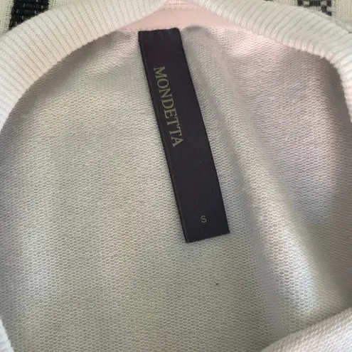 Mondetta Snakeskin Crewneck Pullover Sweatshirt size Small Cream Soft Girl Layer