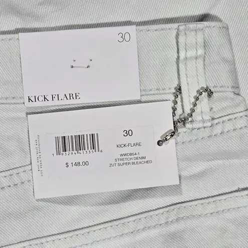 We Wore What Kick Flare Jeans Size 30 Stretch Denim Super Bleached - Image 5