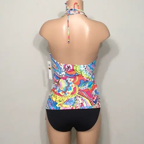 Anne cole New.  multicolored tankini. XS-top/S-bottoms