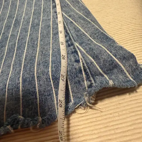 Cello  Flare Wide Leg Jeans in Blue and White