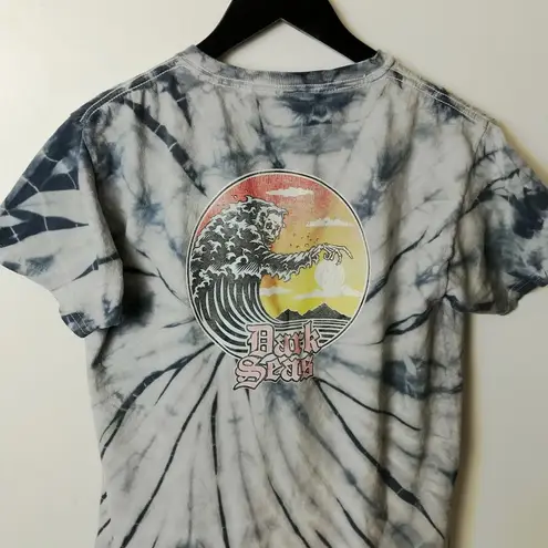 Dark Seas T Shirt Skull Swirl Wave Tie Dye Double Sided Graphic Tee Extra Small Size XS