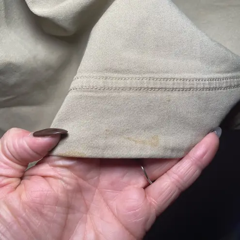 Faherty Monica Utility Cotton Khaki Tan Short Sleeve Mini Dress Women size Small