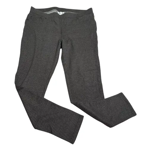 Seven7 Pull On Leggings Ponte Pant XL Gray Houndstooth Stretch Rayon Blend