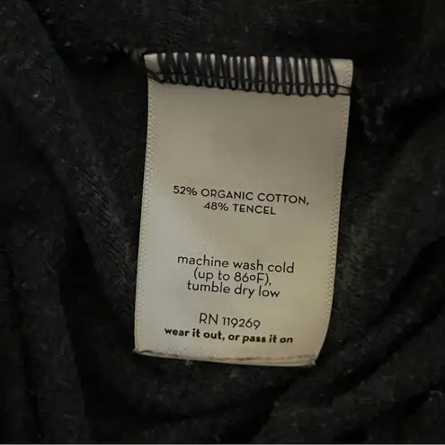 Nau Charcoal Grey Cotton Midi Maxi Skirt Small Black