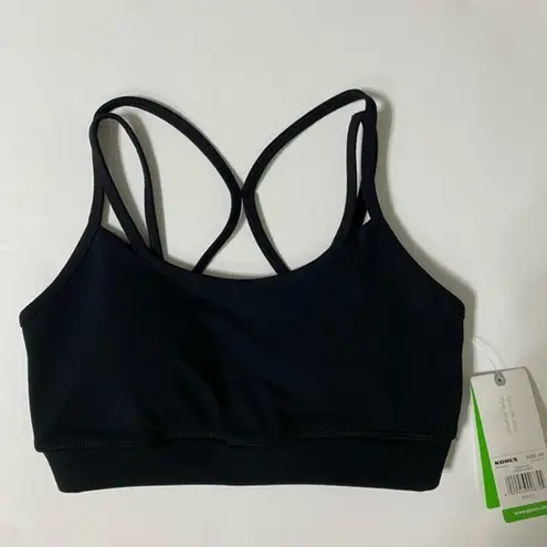 Gaiam Shine Strappy Mid-Impact Sports Bra Black