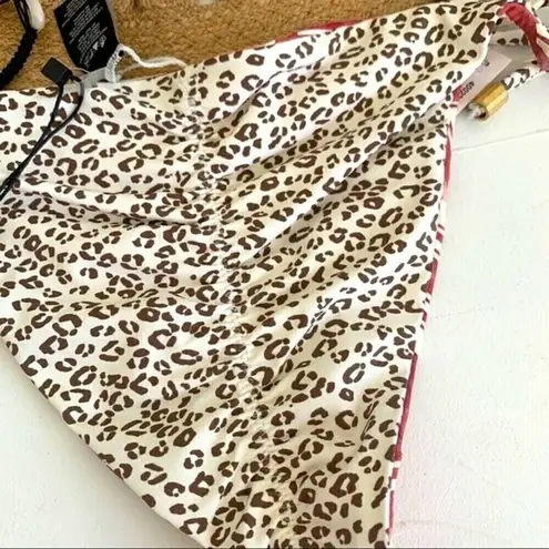 DOLCE Vita Tie side Cheeky Bikini bottom MEDIUM boho bohemian Reversible NWT Red