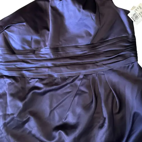 David's Bridal  Formal One Shoulder Satin Short Dress NWT SZ 20 Pleated Rouched - Image 5