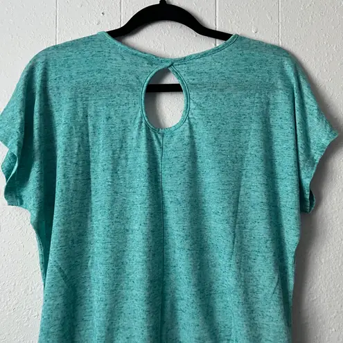 Weavers Womens Top Medium Y2K Relaxed Flowy Minimalist Stretch Lightweight Blue