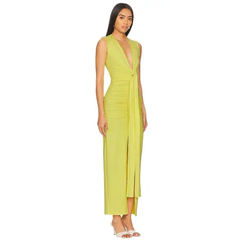 Susana Monaco Tie Front Gathered Dress in Glow X-Small New Womens Maxi